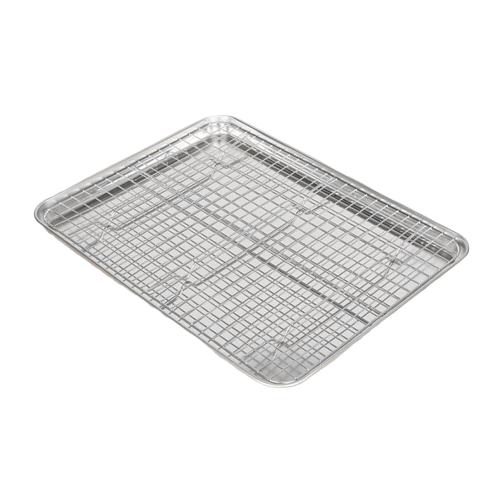 TISHITA Baking Sheet with Rack Baking Pan for Family Gatherings Barbecue Restaurants 40.5cmx30.5cmx2.5cm