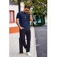 thumbnail image 3 of COOFANDY Mens Polo Shirt Casual Short Sleeve Button Collared Polo Golf Shirt Pocket Soild Cotton Tees T Shirt, 3 of 6