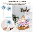 thumbnail image 4 of Caja combinada de flores artificiales Luckinds, azul empolvado, rosas, para mesas de bricolaje, centros de mesa, baby shower, despedida de soltera, ramo de boda, decoración de fiesta, 4 of 7