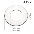 thumbnail image 2 of Unique Bargains Wall Split Flange Stainless Steel Round Escutcheon Plate for 50mm Diameter Pipe 4Pcs, 2 of 6