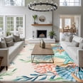thumbnail image 3 of 8x10 Area Rugs for Living Room, Summer Ocean Non Slip Area Rugs for Kitchen Bedroom Entryway, Watercolor Coastal Coral Shell Seaweed Beige Washable Carpet Runner Rug Floor Mats for Bedroom, 3 of 8