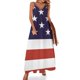 thumbnail image 1 of Vestido sin mangas con bandera de EE. UU. en rojo, blanco y azul con estrellas y rayas, vestido elegante de lujo para mujer, vestido de verano para uso diario, 1 of 7
