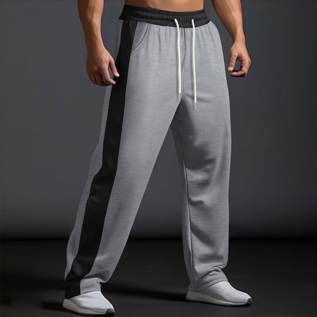 Pantalon à Cordon pour Hommes Joggers pour Hommes Pantalon de Course pour Hommes Pantalon de Marche Léger pour Hommes Pantalon de Basketball pour Hommes (Gris,TTG)