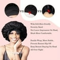 thumbnail image 5 of BLSCODE Silky Satin Hair Bonnet Sleep Cap for Women and Girls - Wide Band Elastic Bonnet with Tie for Curly, Straight Hair Khaki, 5 of 7