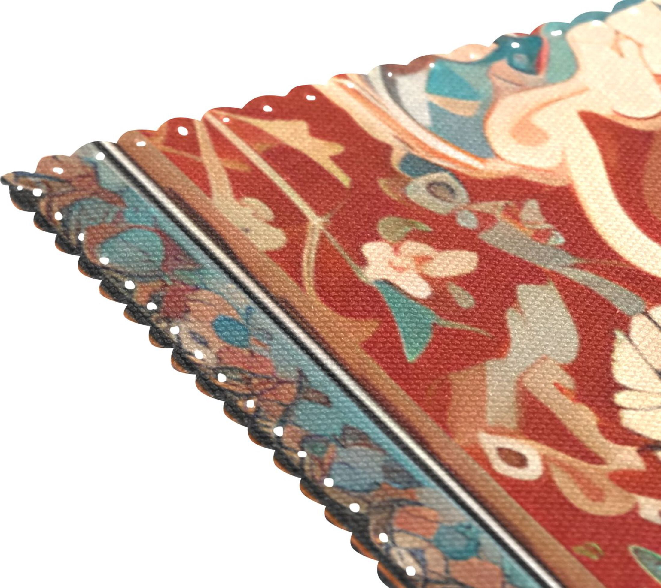 Bohomia Pattern Vintage 12×18 inch Placemats Heat Resistant Washable Foldable Rectangular Placemats Set Decoration Indoor Outdoor for Kitchen Dining Table 6PCs