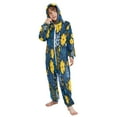 thumbnail image 5 of Vzayyk 4T-14Y Size Aviliable Cozy One-Piece Footless Sleeper Pajama Yellow Flowers with Blue Leaves, 5 of 8