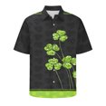 thumbnail image 5 of JURANMO Lightning Deals Of Today Prime St. Patrick's Day Hawaiian Shirt for Men Casual Short Sleeve Button Down Beach Bowling Shirts Irish Clover Graphic Tees Tops White XXL, 5 of 7