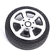 thumbnail image 4 of Rueda delantera y trasera de plástico de 30 mm y 5 y neumáticos de goma para coche RC, de 20, 4 of 7