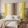 thumbnail image 3 of Yellow Brown Small Tapestry for Bedroom Wall Hanging Tapestry, Farmhouse Wood Grain Vintage Striped Ceiling Backdrop Tapestries Poster Blanket Wall Decor for Teens Room Living Room Dorm 23" x 28", 3 of 8