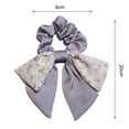 thumbnail image 5 of GROFRY Stretchy Temperament Cloth Lady Hair Tie Fashion Floral Bow Ribbon Hair Rope Hair Accessories, 5 of 7