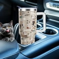 thumbnail image 3 of 40 oz Cute Cat Tumbler with Handle and Straw Lid cat gifts for cat lovers for Women Double Insulated Cup Travel Coffee Mug, 3 of 6