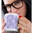 thumbnail image 2 of 3dRose, White and Lilac Floral Design, 11oz Two-Tone Red Mug, 2 of 7