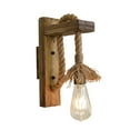 thumbnail image 2 of Wandlamp Bracket Lights Hemp Rope LED Lamp Wall Sconces Kitchen Bedroom Modern Home Dining Room Wooden Retro (No Light), 2 of 14