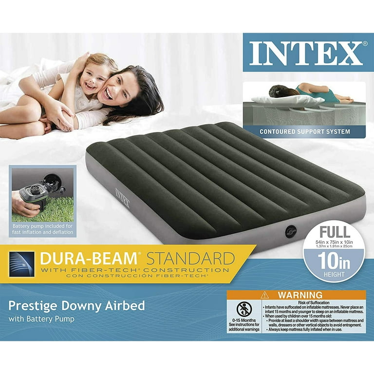 Intex Dura-Beam Standard Prestige Full Size Airbed with Hand-Held