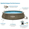 thumbnail image 3 of Funsicle 14ft x 36in Round QuickSet Designer Above Ground Pool, Dark Triple Basketweave with Cartridge Filter Pump, Age 6 & up, 3 of 8