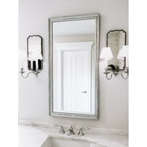 Frame My Mirror Framed Wall Mirror - Blackened Satin Nickel 36" x 24" Mirror - Ideal for Bathroom, Wall Decor, Bedroom and Livingroom - Moisture Resistant with Safety Backing - Crenshaw Design