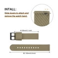 thumbnail image 4 of Uxcell Khaki Nylon Watch Band 20mm Width Soft and Comfortable Nylon Strap with Black Buckle, 4 of 6