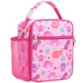 thumbnail image 1 of Bolsa Lonchera Aislante Infantil Bagseri Rosa con Corona y Dinosaurio, 1 of 9