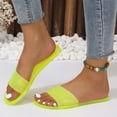 thumbnail image 6 of KIJBLAE Women Jelly Sandals Summer Clear Non-Slip Beach Shoes Candy Color Slides Slippers Female Jelly Shoes Open Toe Sandals Ladies Flat Sandals Yellow 40, 6 of 7
