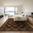 thumbnail image 3 of ODIKA 9'x12' Washable Area Rug Throw Layout Tone Geometric Featuring Symmetrical Door Large for Dining Room, Basement, Office, Non-Slip Chair-Friendly, 3 of 7