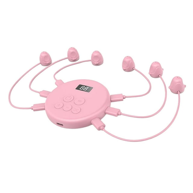 Seitruly Teléfono Auto Tapper 62 velocidades simulado dedo haciendo clic para mantener la pantalla blanca 2 cabezas Cables de audio/vídeo rosa 6 cabeza