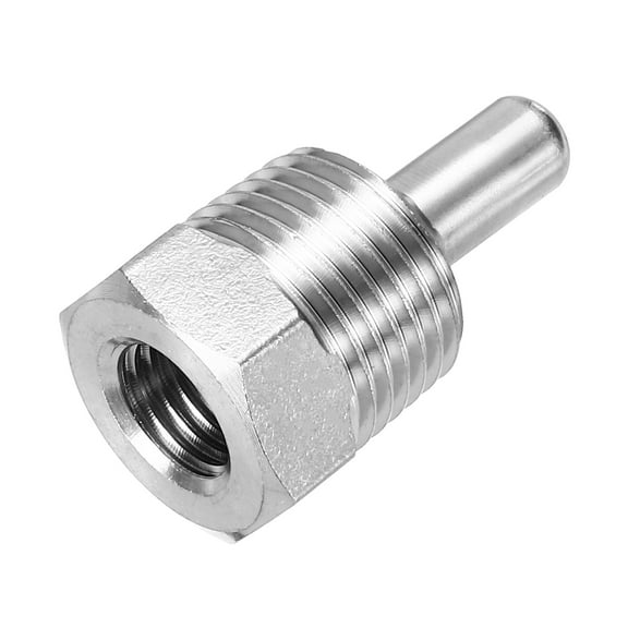 Thermowell G1/2 Threads 30mm Stainless Steel Thermowell for Temperature Sensor Thermometer Instruments