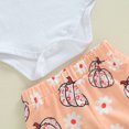 thumbnail image 5 of My First Halloween Outfits Newborn Baby Girl Pumpkin Romper Bodysuit+Long Pants Headband Hat Set Cute Fall Winter Clothes, 5 of 8