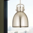thumbnail image 2 of Innovations Lighting  Newton Metal Bell - 1 Light 10" Stem Hung Pendant Satin Nickel, 2 of 3