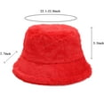 thumbnail image 4 of YooGuoGuo Winter Fluffy Fuzzy Bucket Hat Plush Furry Faux Fur Fisherman Hats Warm Hat for Women, 4 of 4