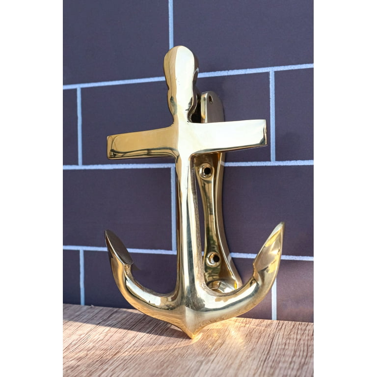 Brass Metal Vintage Marine Nautical Sailor Ship Anchor Door