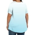 thumbnail image 3 of Uaswgudfs Women's Plus Size V-Neck Blouse Top with Decorative Cutouts and Short Sleeves - Lightweight Minimalist Summer, 3 of 6