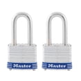 thumbnail image 1 of Padlock Master Lock 3TLF de acero laminado con llave, paquete de 2, 1 of 5