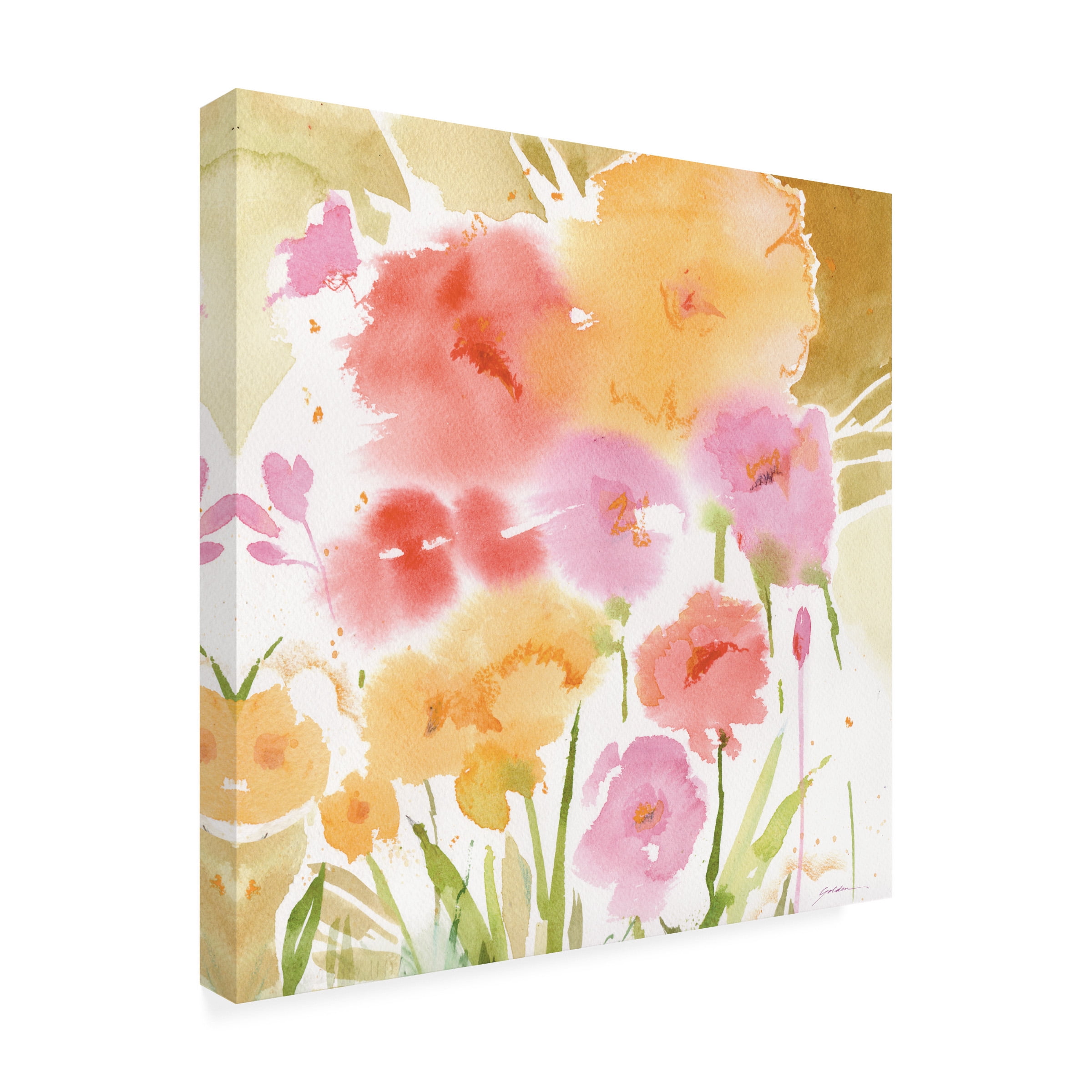 Sheila Golden 'Orange Garden Tones' Canvas Art
