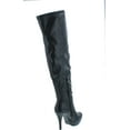 thumbnail image 5 of Delicious Women's Samra Closed Toe Stretch Faux Leather Over The Knee Platform High Heel, 5 of 7