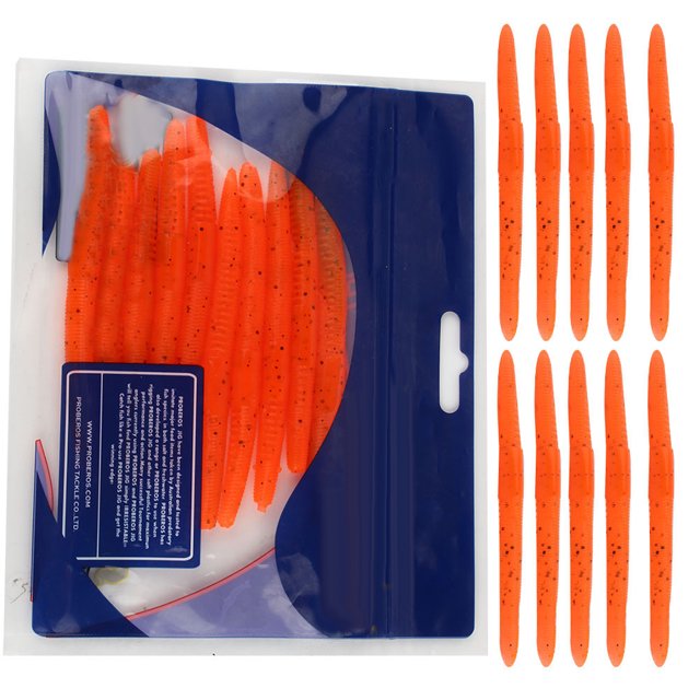 Cebo de señuelo, 10 piezas Cebos de pesca de silicona Gusano de pesca de silicona Señuelos blandos Diseño de clase mundial