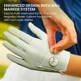 thumbnail image 4 of FINGER TEN Golf Gloves Women Right Handed Golfer Left Hand Cabretta Leather with Ball Marker 1 Pack Womens Ladies Golf Glove Non Slip All Weather Grip, 4 of 7