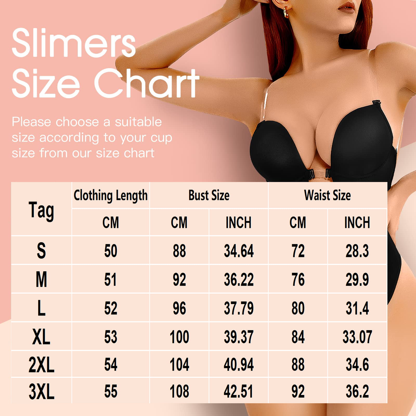 Lilvigor Women Shapewear Backless Body Bra Shaper Womens Plus Size