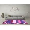 thumbnail image 3 of Ahgly Company Indoor Square Abstract Purple Contemporary Area Rugs, 8' Square, 3 of 4