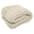 thumbnail image 4 of Ivory Chunky Knit Throw Blanket, One Size, by Noble Linens, 4 of 5