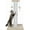 Beige, variant on Beige 34 Inch Cat Scratching Post for Indoor Cats, Heavy Duty Tall Cotton Rope Cat Scratcher with Hanging Ball, Extra Large Climbing Post for Adult Cats, Sturdy Base