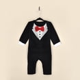 thumbnail image 4 of Toddler Kid Jumpsuit Pants Clothes Toddler Baby Boys Cotton Long Sleeve Gentleman Outfit Tie Print Casual Jumpsuit Summer Jumpsuit For Girls Boys, 4 of 4