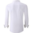 thumbnail image 2 of Alex Vando Mens Dress Shirts Regular Fit Long Sleeve Stretch Business Dress Shirts for Men, 2 of 6
