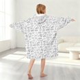 thumbnail image 2 of Baseballs Trophies White Pattern Flannel Blanket Hoodies for Teens ,Teens Oversize Sherpa Wearable Hooded Blanket Sweatshirt with Super Pockets, 2 of 6