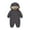 Black, variant on Kiijoy Baby Snowsuit Newborn Winter Jumpsuit Infant Boys Girls Outerwear Hooded Romper