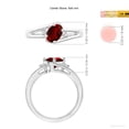 thumbnail image 5 of ANGARA Lab Grown 1.25 Ct Ruby and Lab Diamond Split Shank Ring for Women in 14K White Gold (Size-8x6mm) | July Birthstone, Birthday, Anniversary, Jewelry Gift for Women | Lab-Grown Ruby Ring, 5 of 7