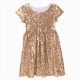 thumbnail image 2 of Sparkly Sequin Toddler Girl Glitter Gown Dance Dresses A-Lined Fashion Fancy Birthday, 2 of 4