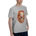 thumbnail image 3 of Skull T-Shirt for Men Cotton 100% Summer Tops Women Fashion Casual Short Sleeves Round Collar Short-Sleeve Couple Top Tees, 3 of 7