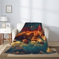 thumbnail image 2 of Sikiie Colorful Starry Sky Sleep Dog Cozy Flannel Fleece Throw Blanket: Lightweight & Thick for All Seasons - Perfect for Women, Men, & Kids"50"x40", 2 of 6