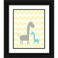 thumbnail image 1 of Robinson, Tamara 20x24 Black Ornate Wood Framed with Double Matting Museum Art Print Titled - Chevron Giraffe, 1 of 4