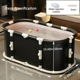 thumbnail image 3 of Beuway 45.27"Upgraded Foldable Bathtub for Adults,Fold-In-Half Tub for Ice Hot Bath,Install-Free(Black), 3 of 12